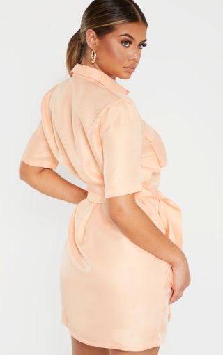 PLT Peach Shirt Dress