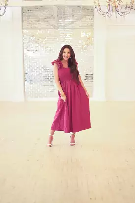 Plum Midi Dress