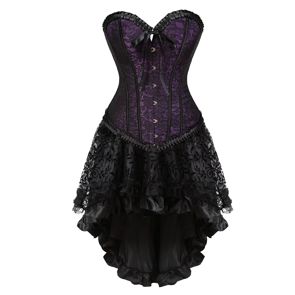 Purple Corset Dress Drag Crisalide