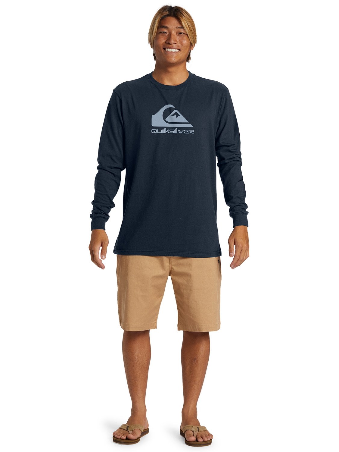 Men's Quiksilver Long Sleeve T-Shirt with Corp Logo