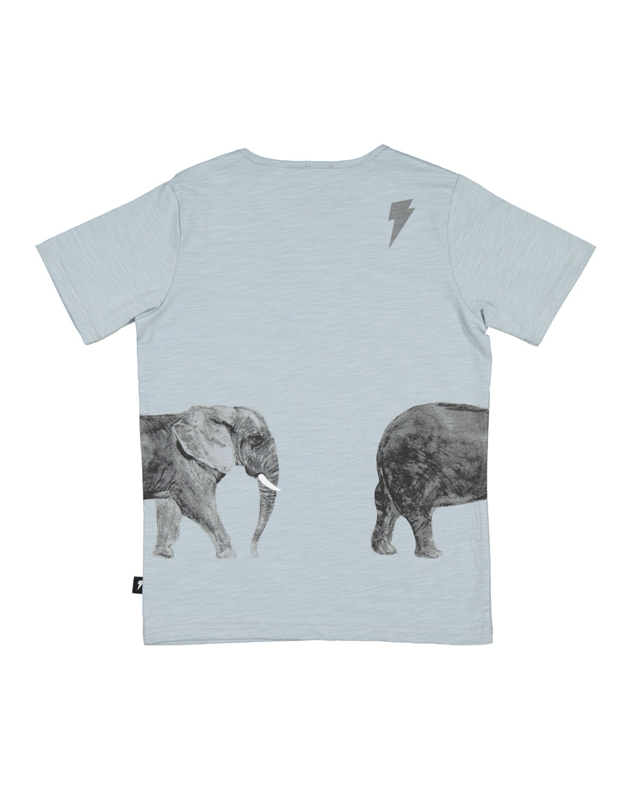 Radicool Kids Bull Elephant Tee - Sizes 6-year-old, 7-year-old.