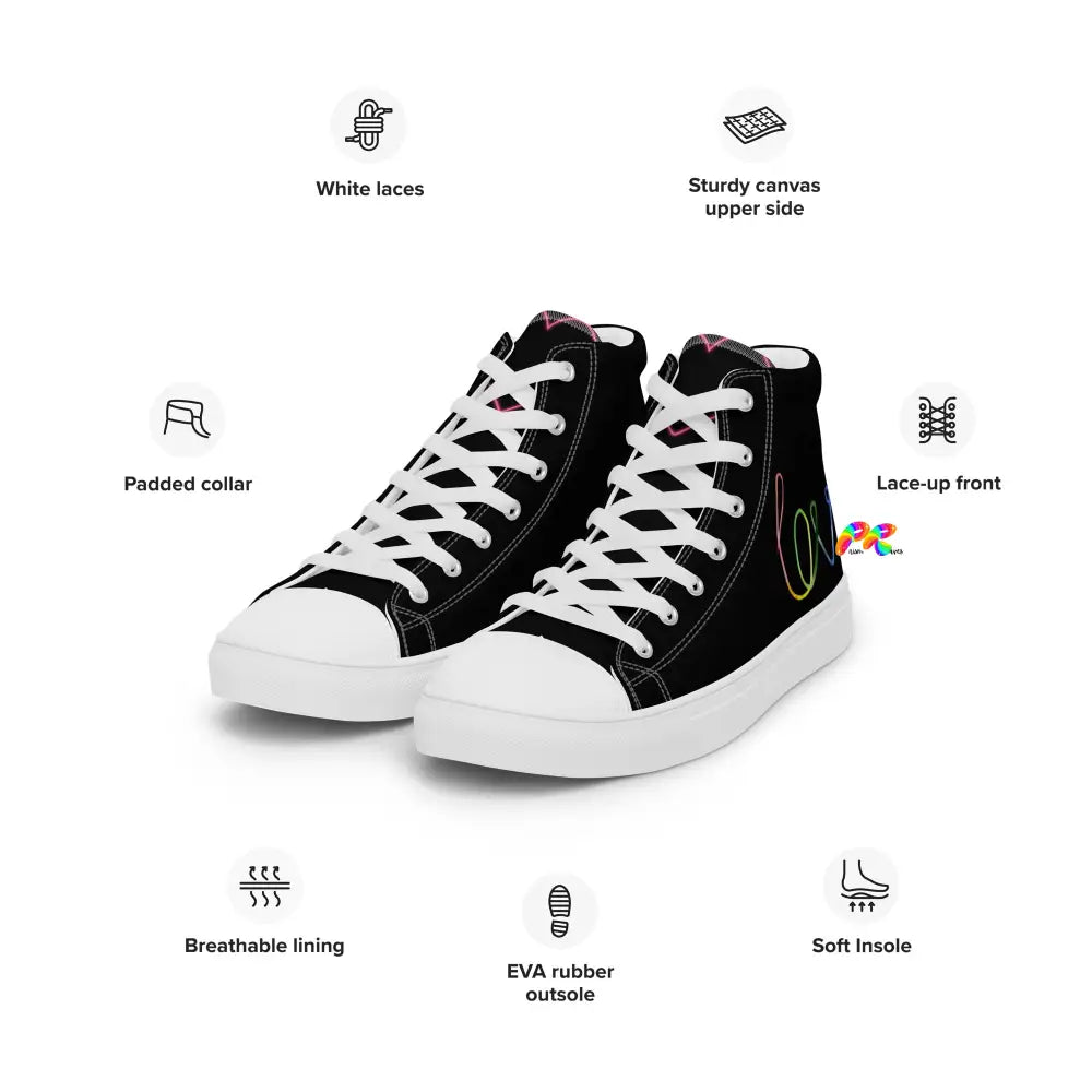 Rainbow Heart Canvas Sneakers