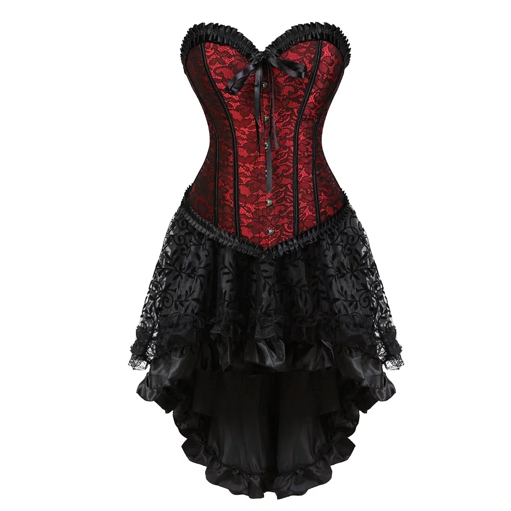 Red corset dress drag Crisalide