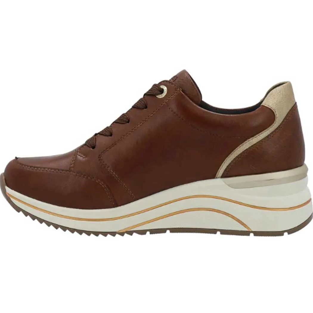 Remonte by Rieker D0T03 Wedge Sneaker in Chestnut for Women