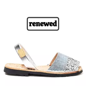 Renewed Glitter Leather Menorcan Sandal - Kids Iker 1363