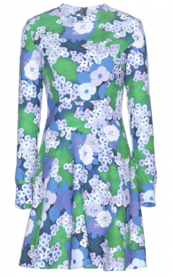 Retro Blue Flower Dress