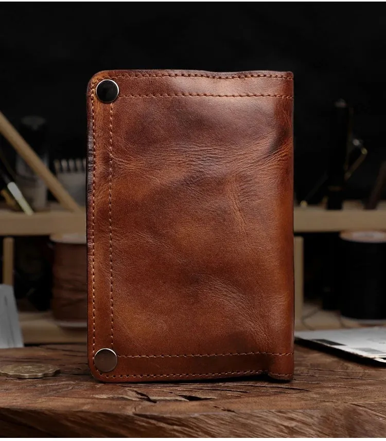 Retro Leather Card Holder Bifold Wallet for Men and Women