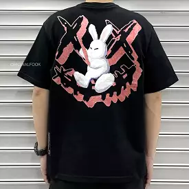 Rickyisclown Black Hanging Bunny Smiley Tee