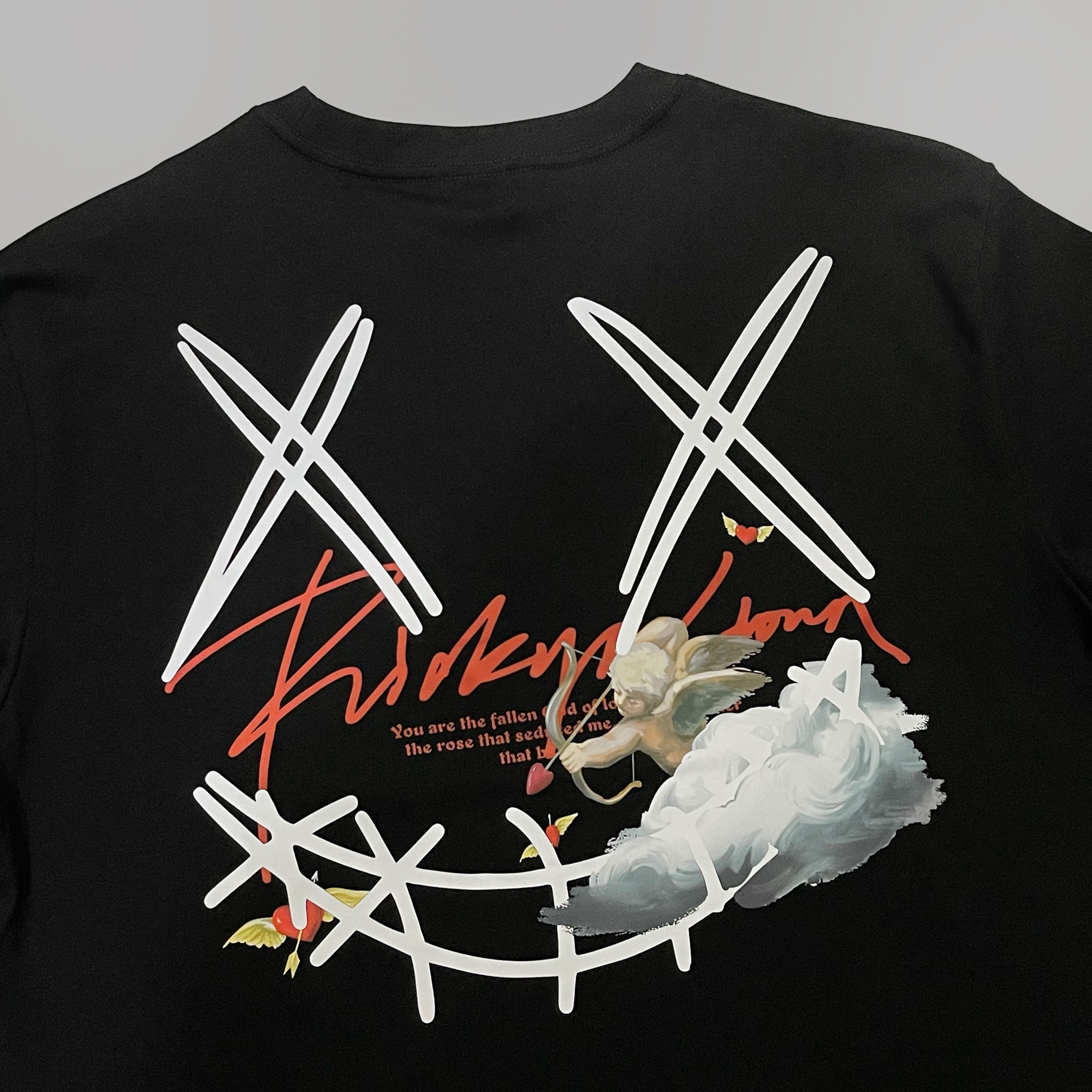 Rickyisclown Clothing - Fallen Angel Smiley Tee Black