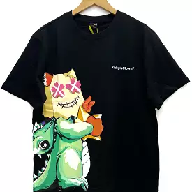 Rickyisclown Dinosaur Smiley Tee Black