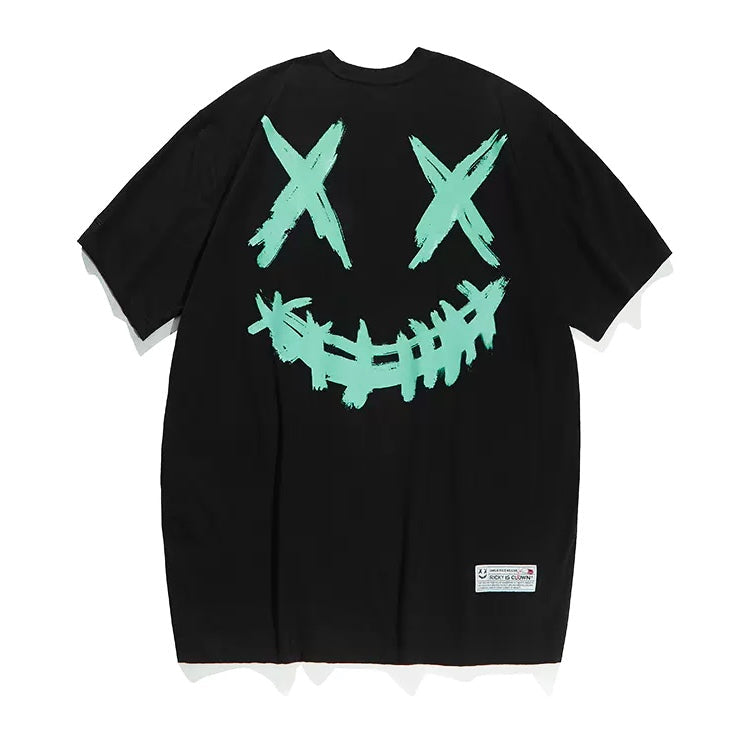 Rickyisclown Glow In The Dark Smiley T-shirt in Black