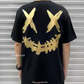 Rickyisclown Gold Foil Smiley Tee Black