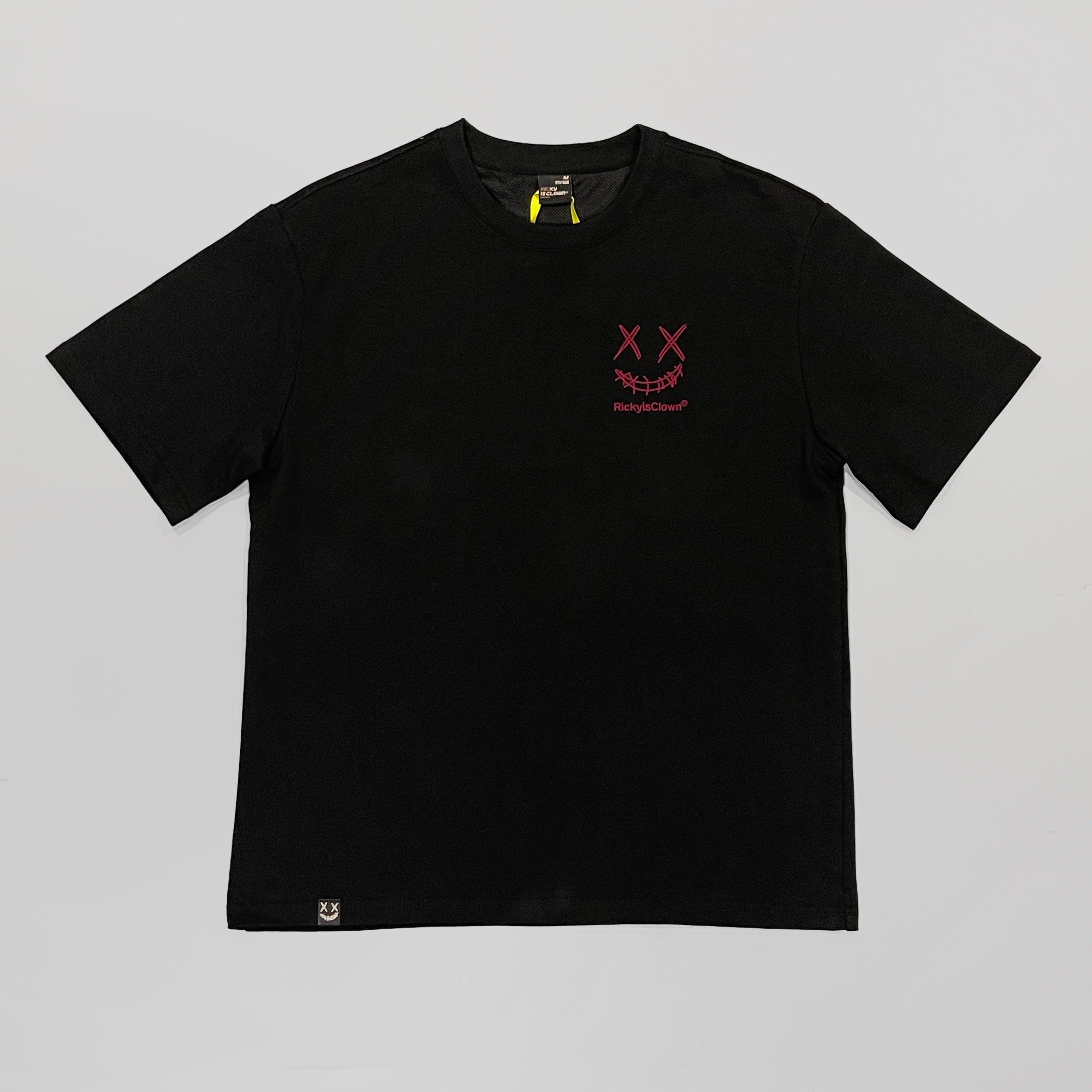 Rickyisclown Mamba Embossed Smiley Tee - Black Burgundy - R4220222B-N5