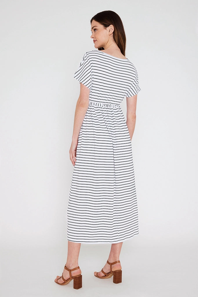 SALE - Mila Maxi Dress - Black and White Stripe