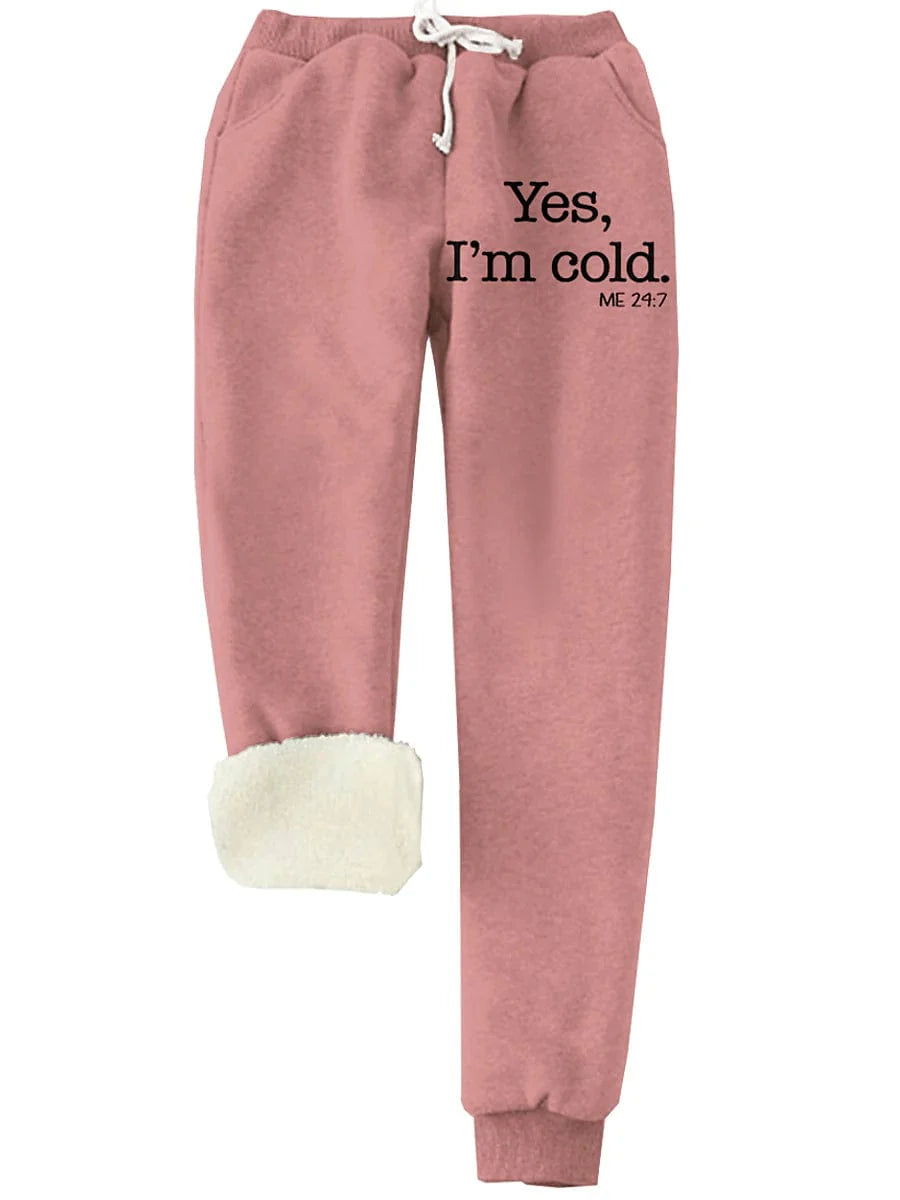 Savannah Joggers: Women's High Waist Full-Length Sweatpants with Printed Design