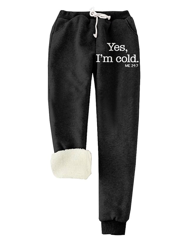 Savannah Joggers: Women's High Waist Full-Length Sweatpants with Printed Design