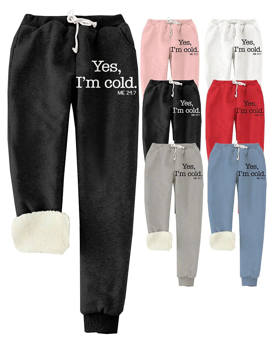 Savannah Joggers: Women's High Waist Full-Length Sweatpants with Printed Design