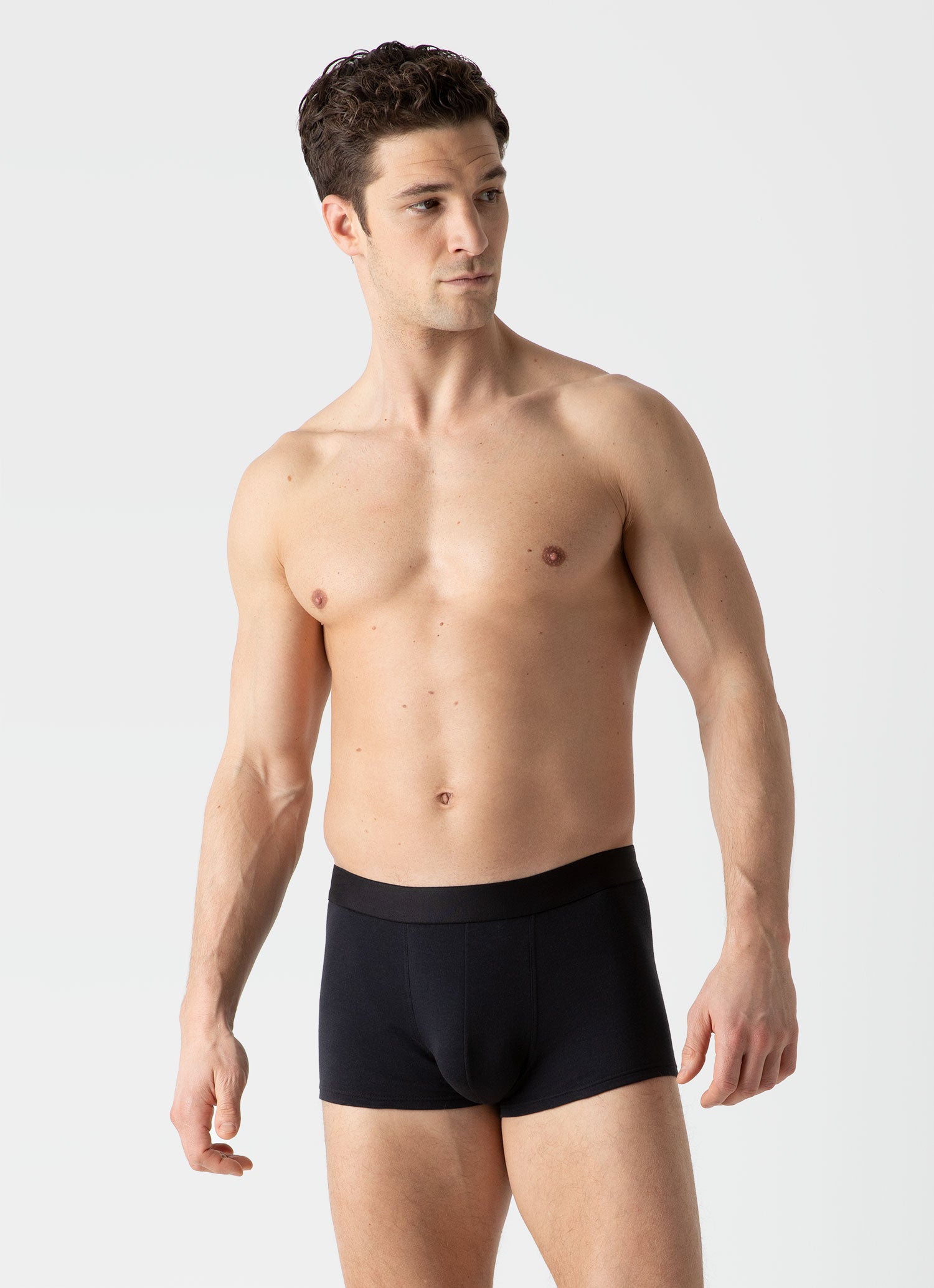 Sea Island Cotton Trunks Black