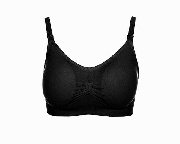 Seamless nursing bra with padded support.