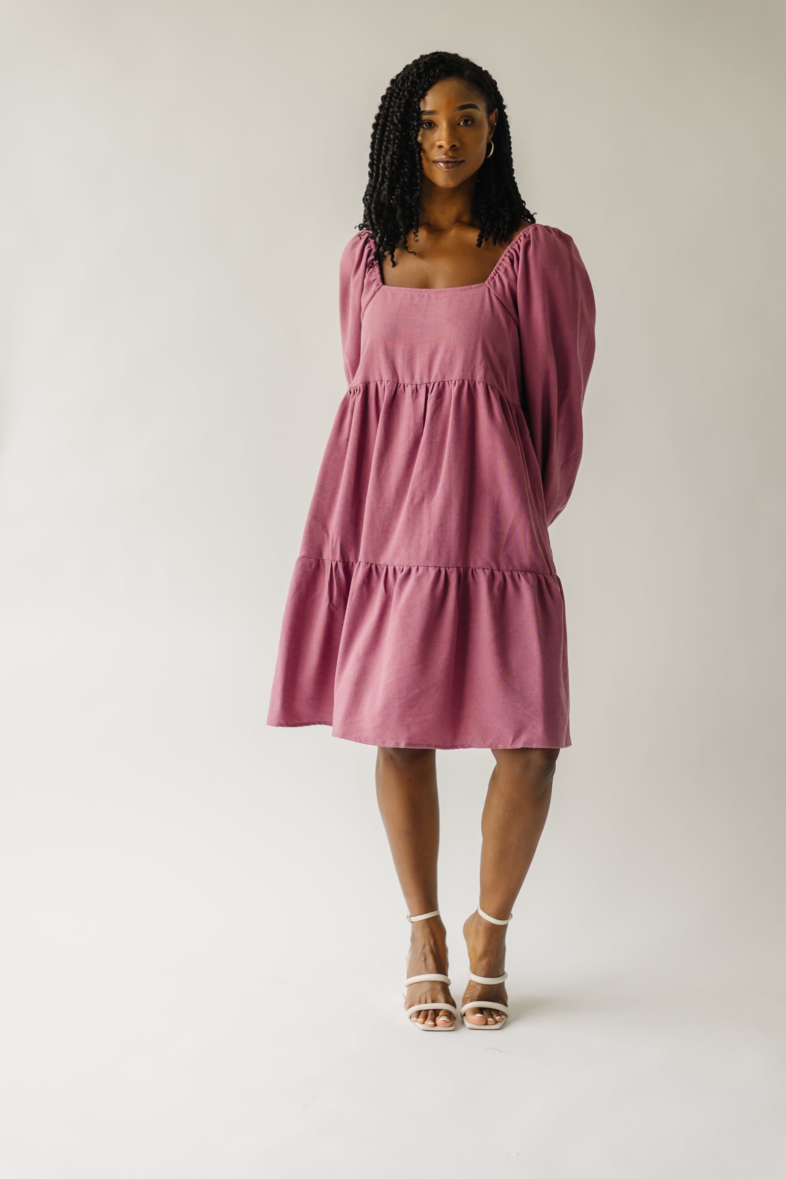 Shop the mauve Callahan Square Neck Dress - limited stock!