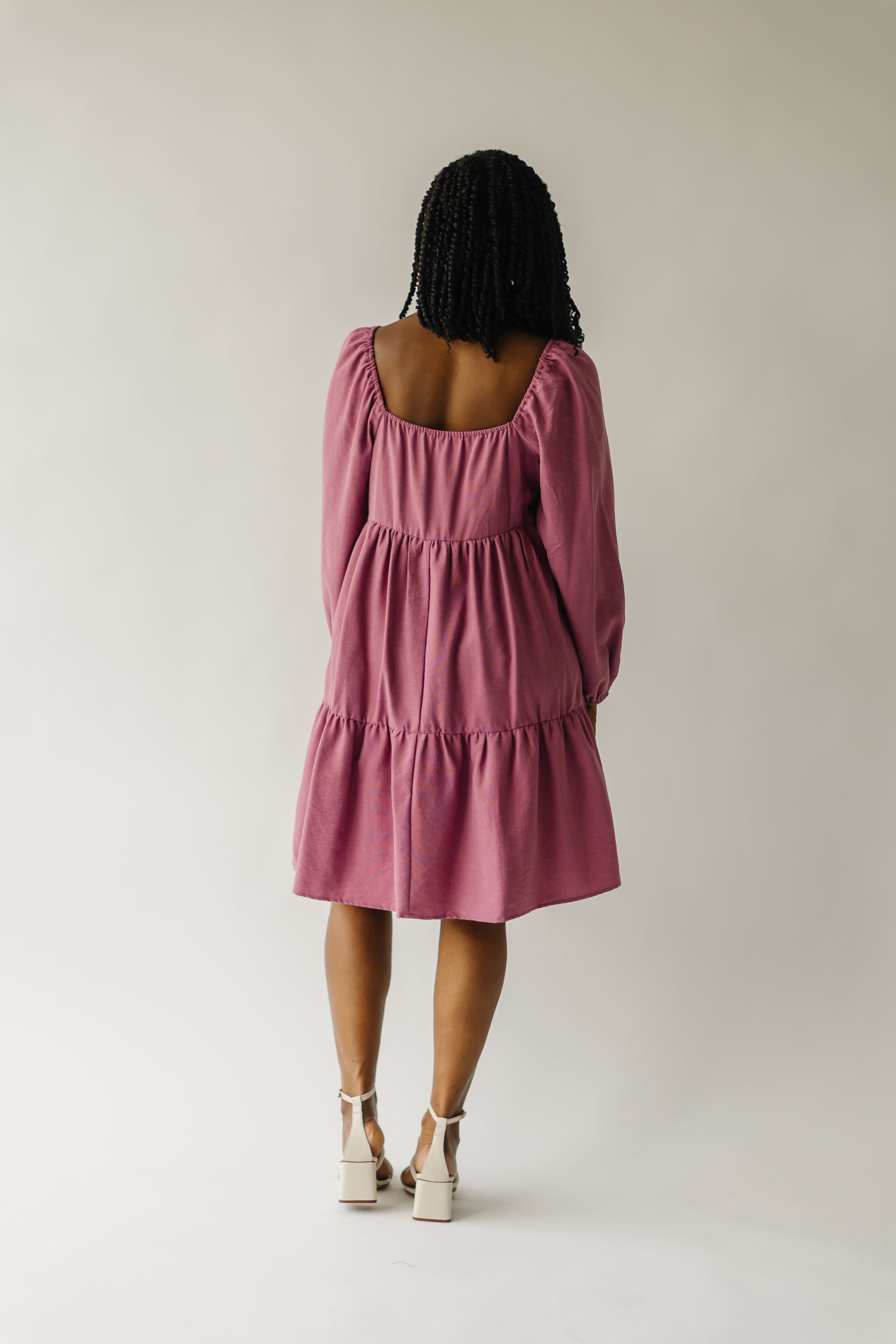 Shop the mauve Callahan Square Neck Dress - limited stock!