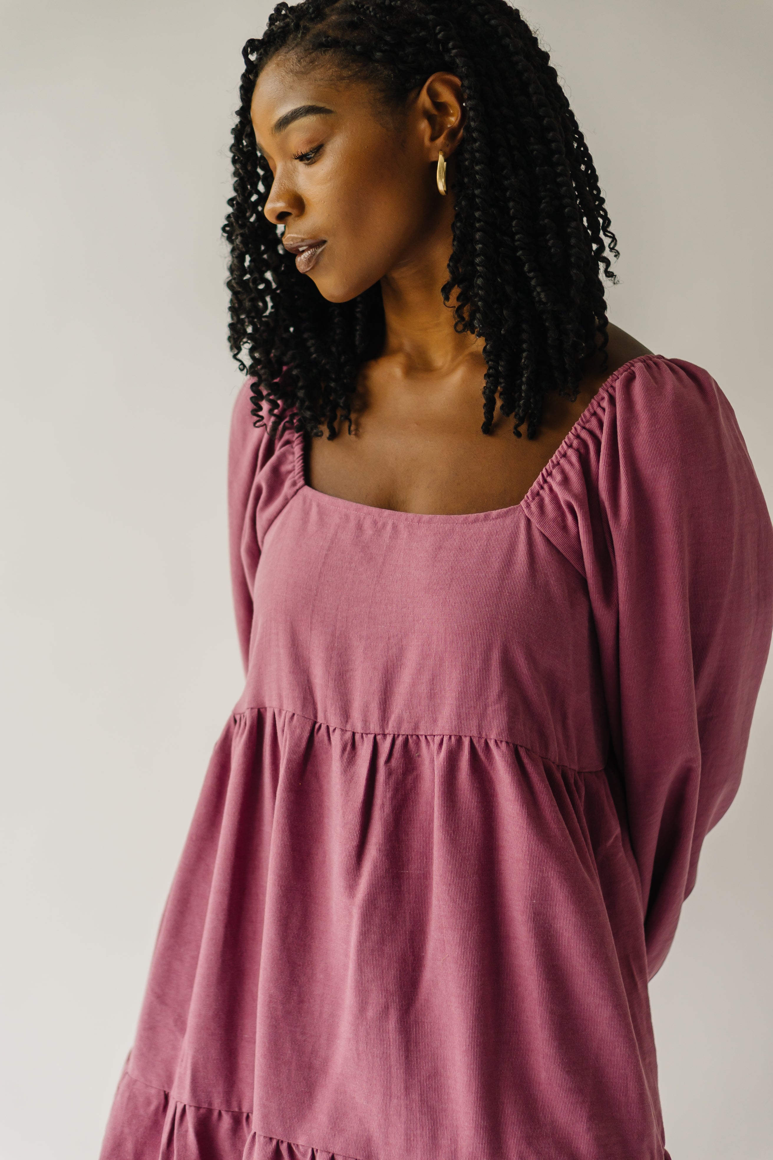 Shop the mauve Callahan Square Neck Dress - limited stock!