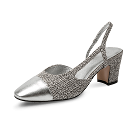 silver block heel sandals