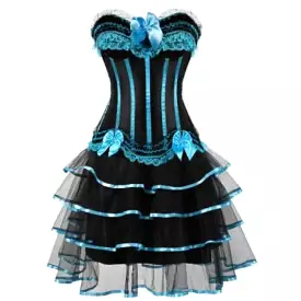 Sky Blue Corset Dress: Drag Martina - Top Pick for Fashionistas!