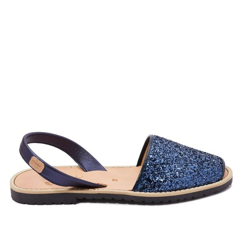 Sparkly Leather Kids Menorcan Sandal - Iker 1097R