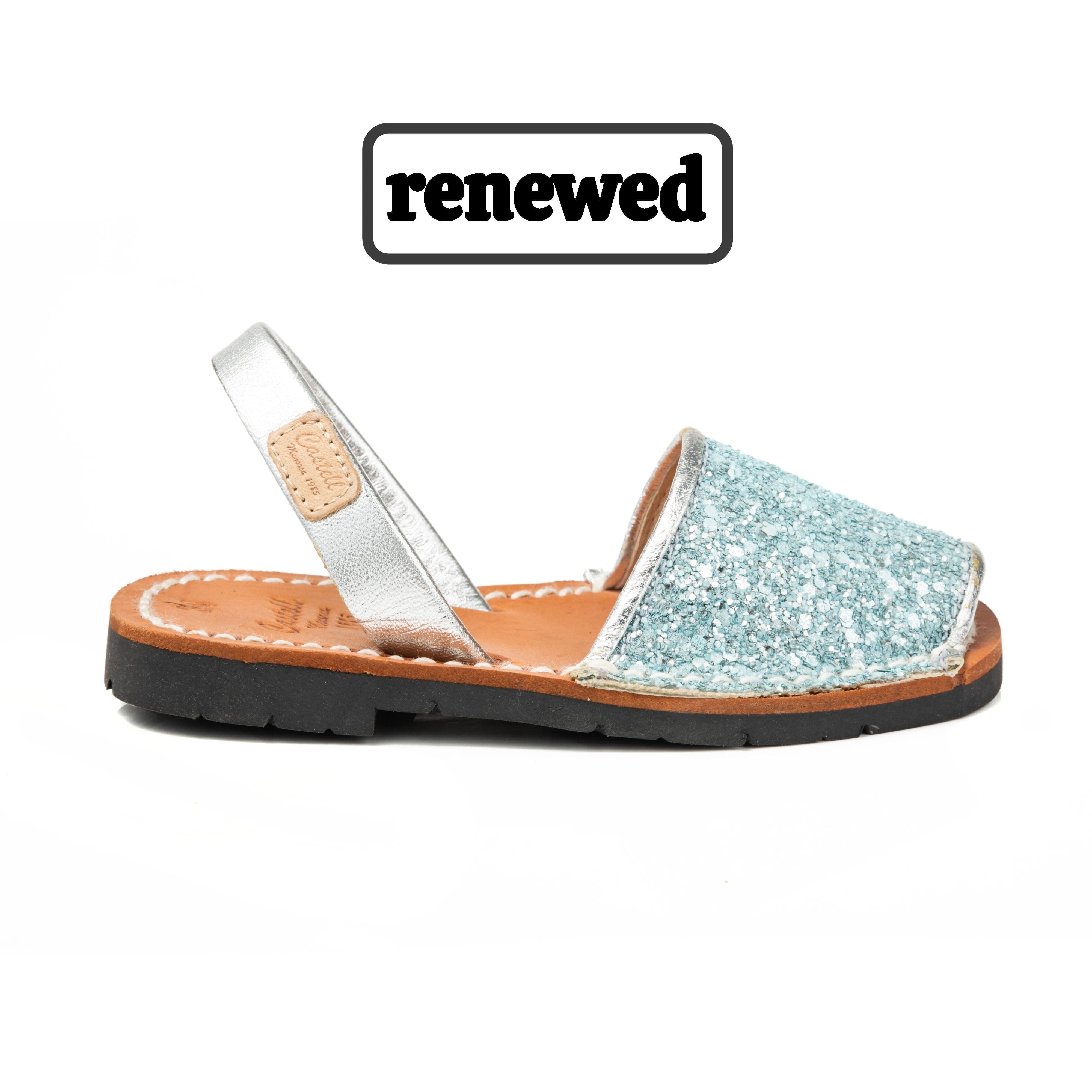 Sparkly Leather Kids Menorcan Sandal - Iker 1097R