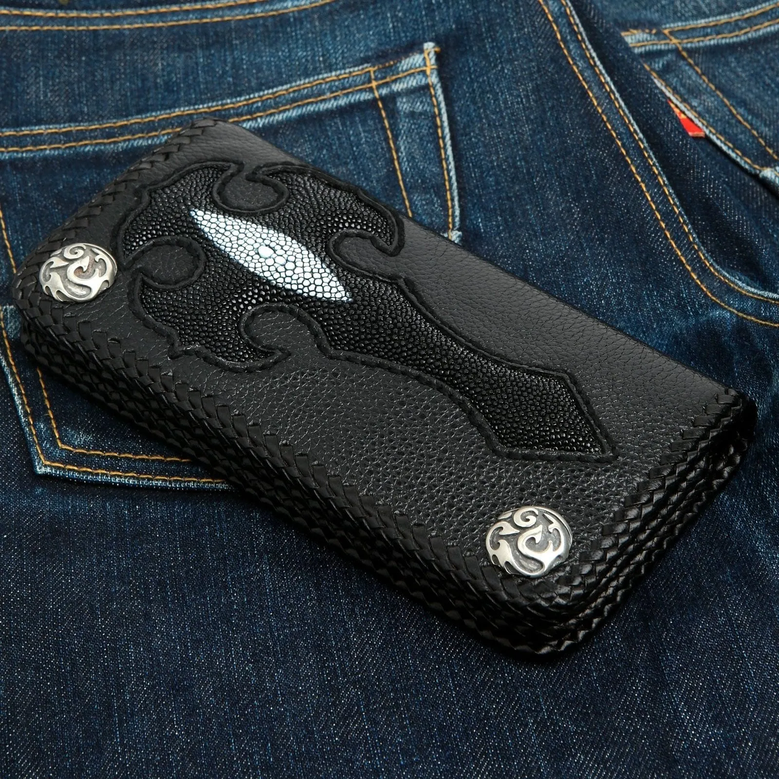 Stingray Leather Biker Wallets