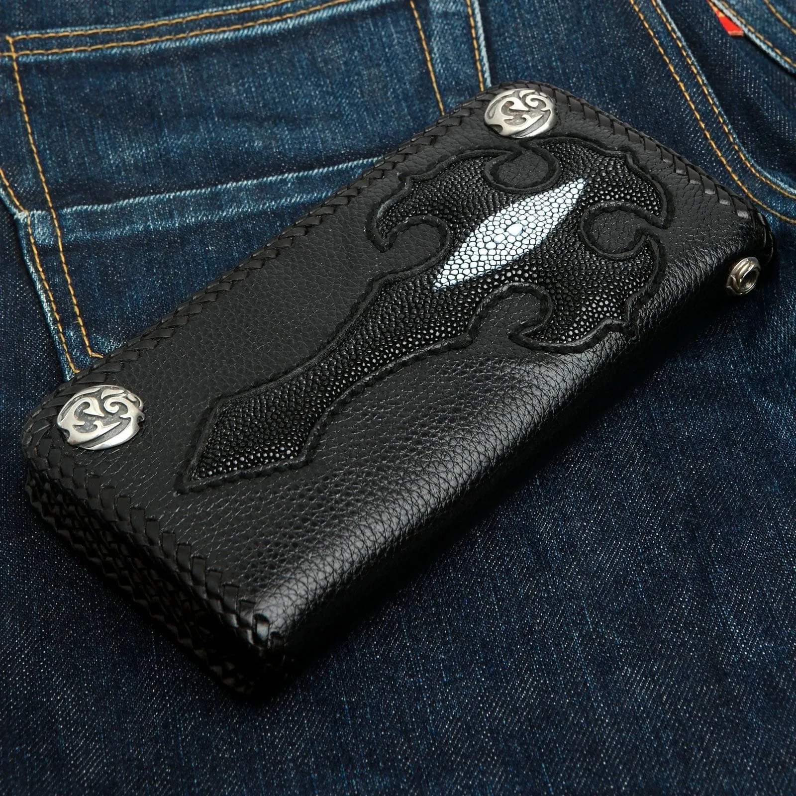 Stingray Leather Biker Wallets