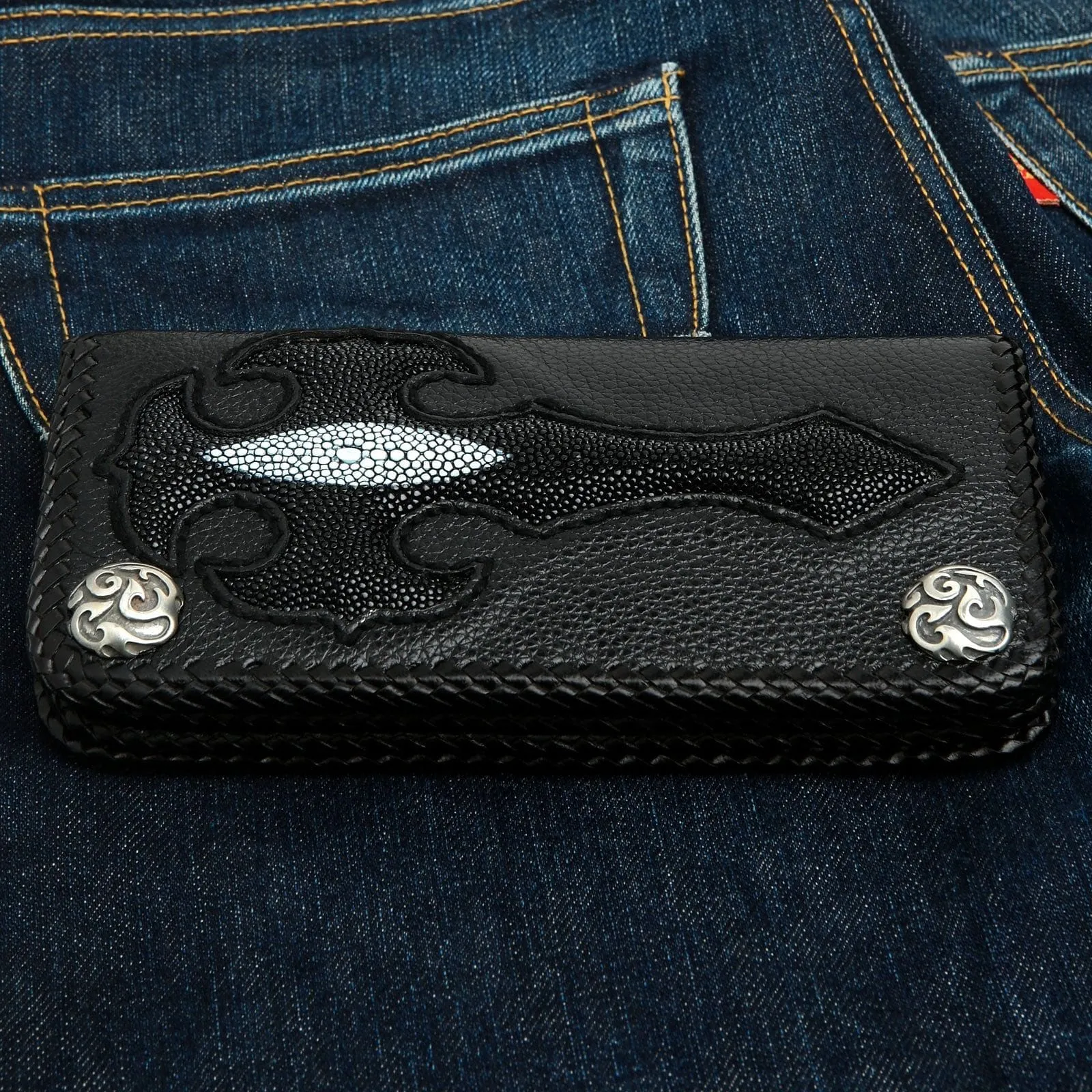 Stingray Leather Biker Wallets