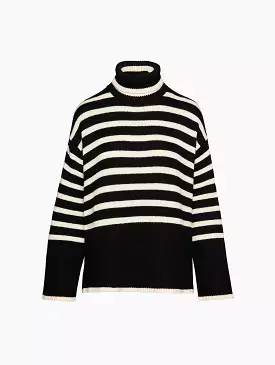 Striped Turtle Neck