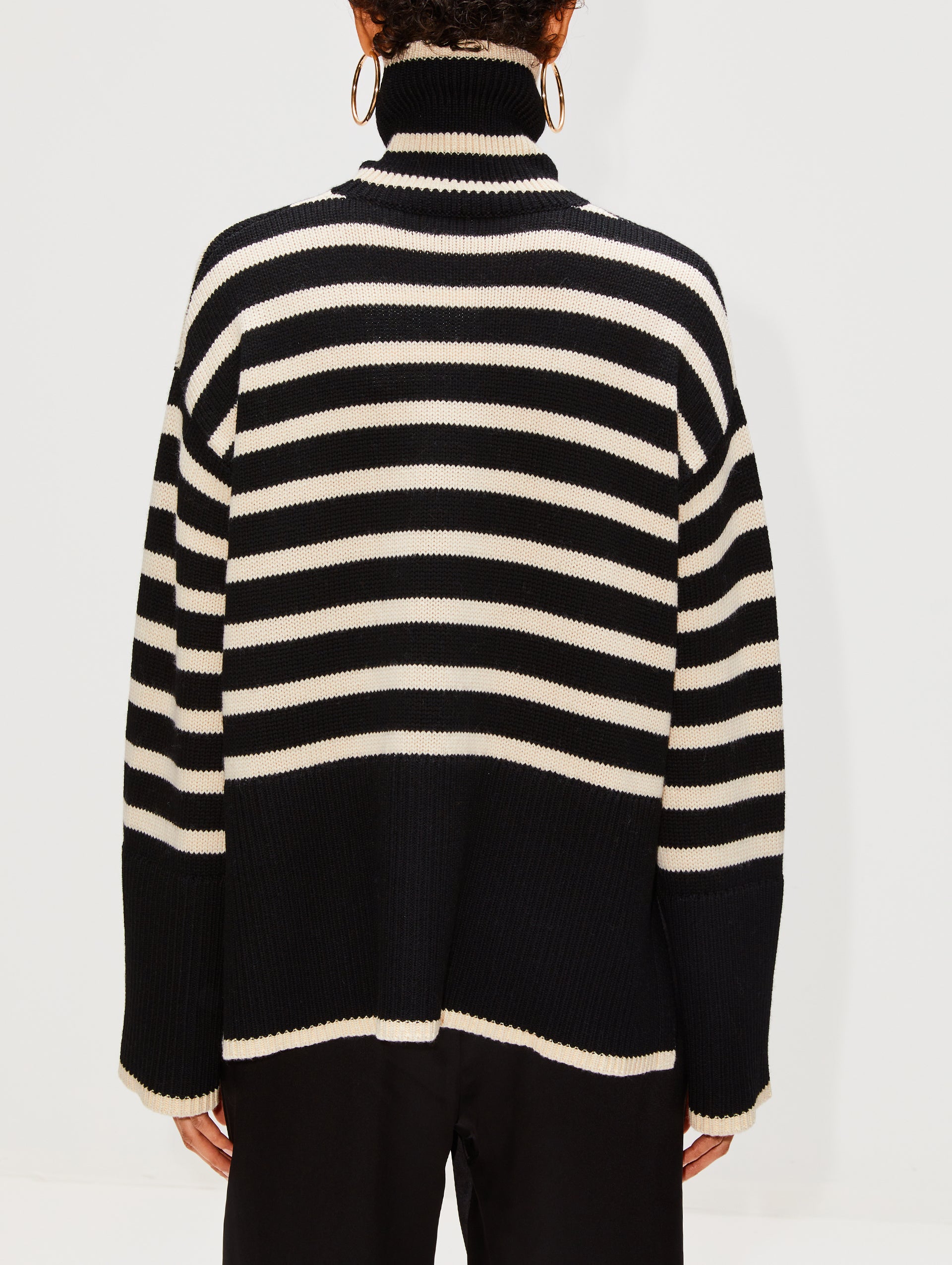 Striped Turtle Neck