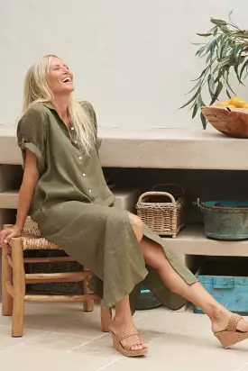 Studio Shirt Dress - Khaki is now Khaki Studio Shirt Dress.