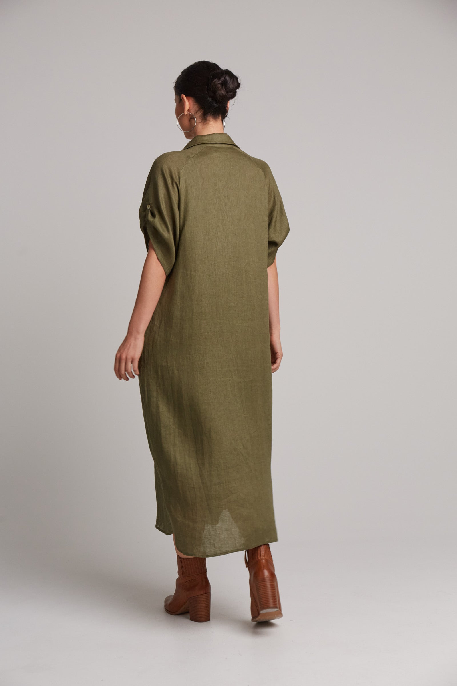 Studio Shirt Dress - Khaki is now Khaki Studio Shirt Dress.