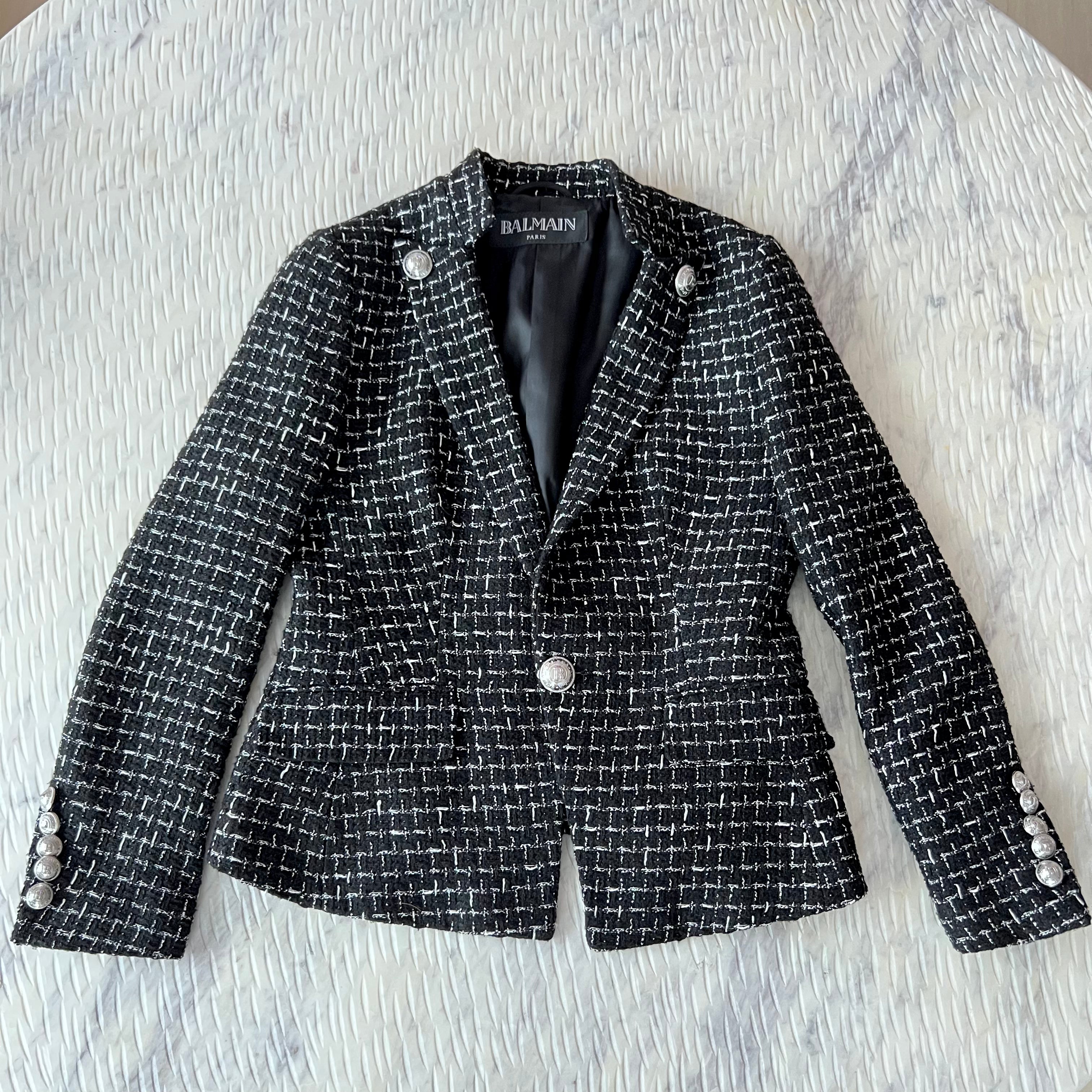 Stylish Tweed Blazer by Balmain