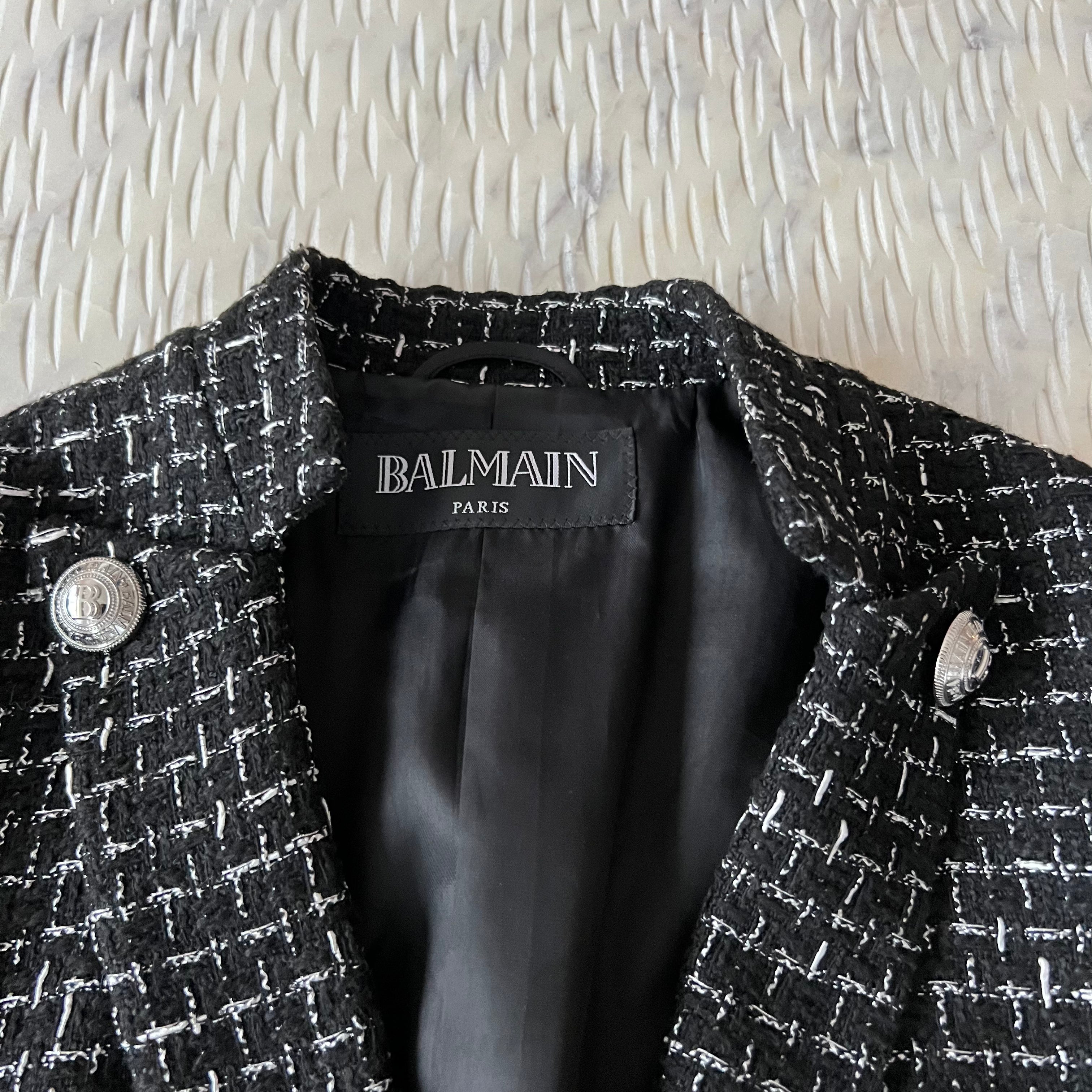 Stylish Tweed Blazer by Balmain