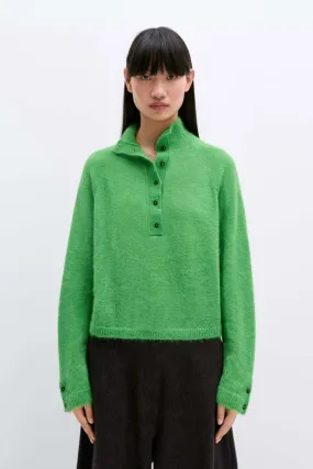 Bright Green Suri Polo Sweater