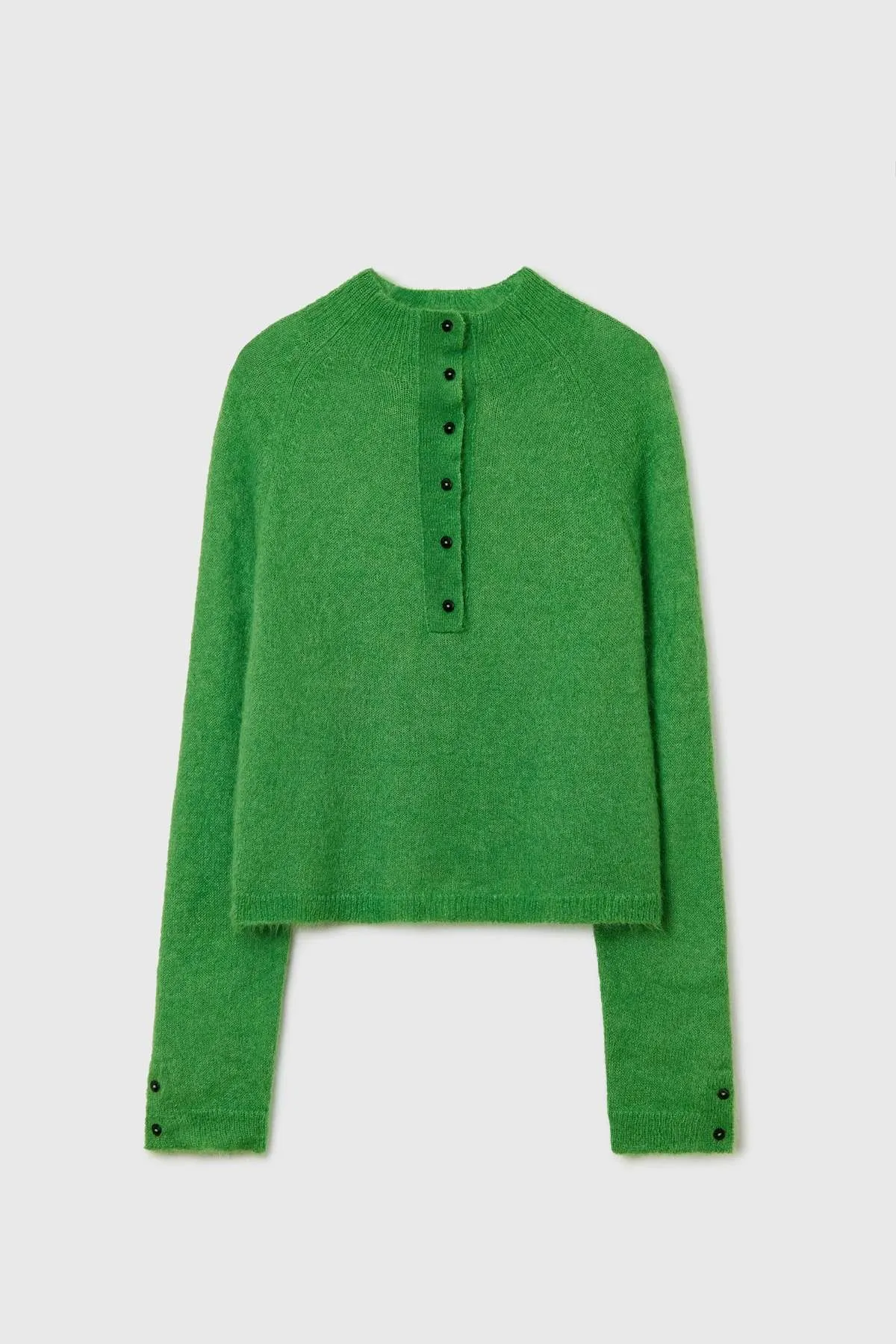 Bright Green Suri Polo Sweater