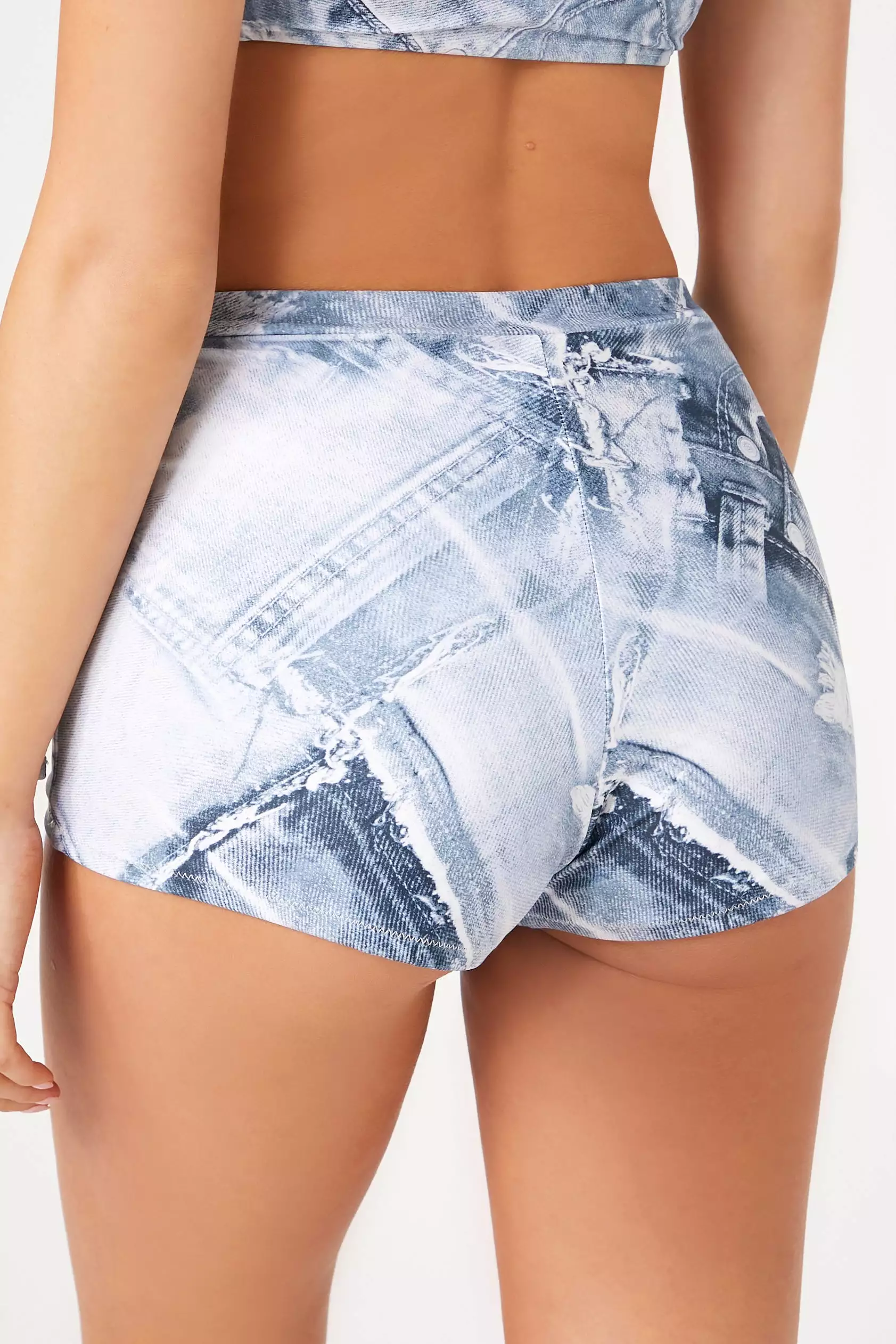 Swim Skort in Denim