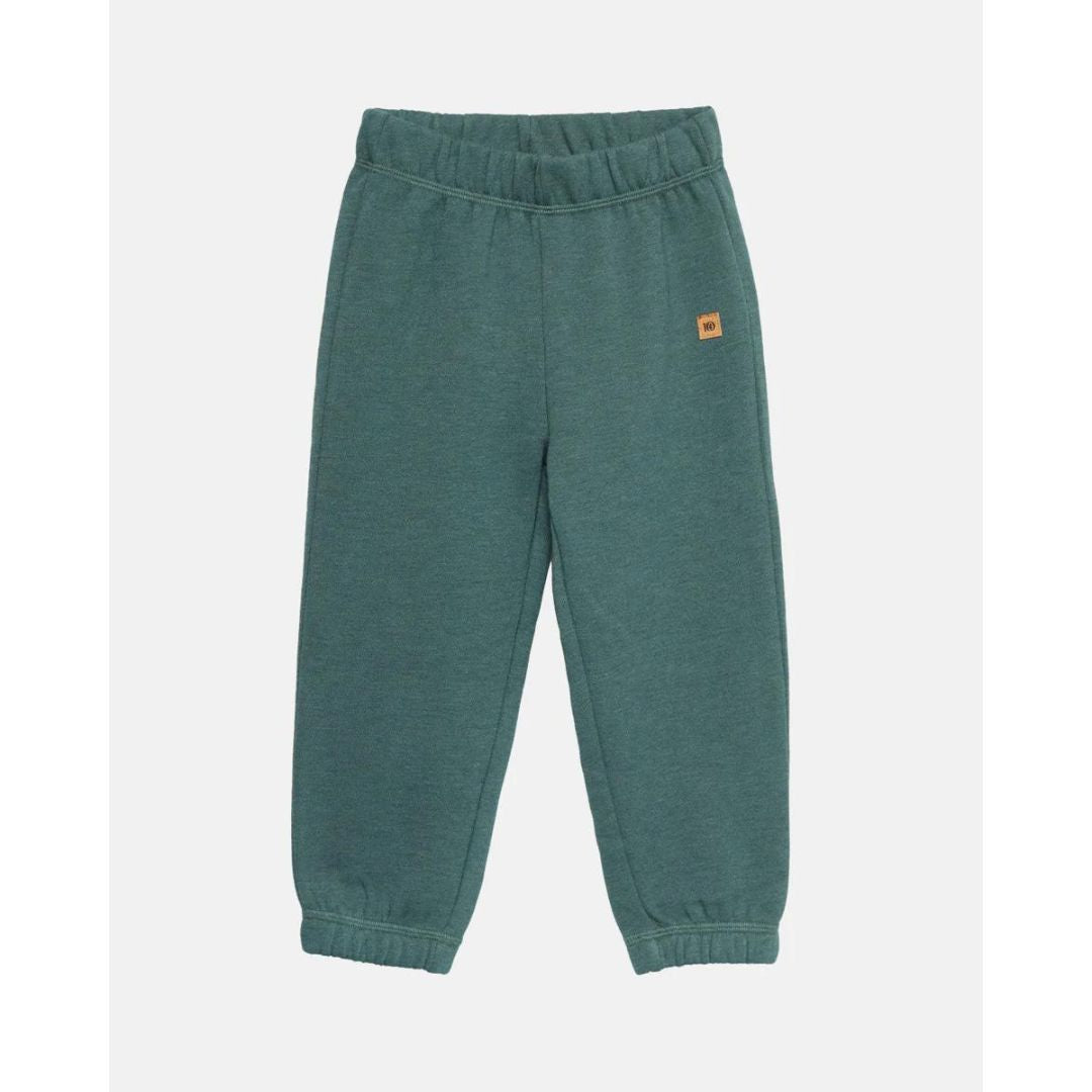 tentree kids sweatpants, silver pine treefleece.