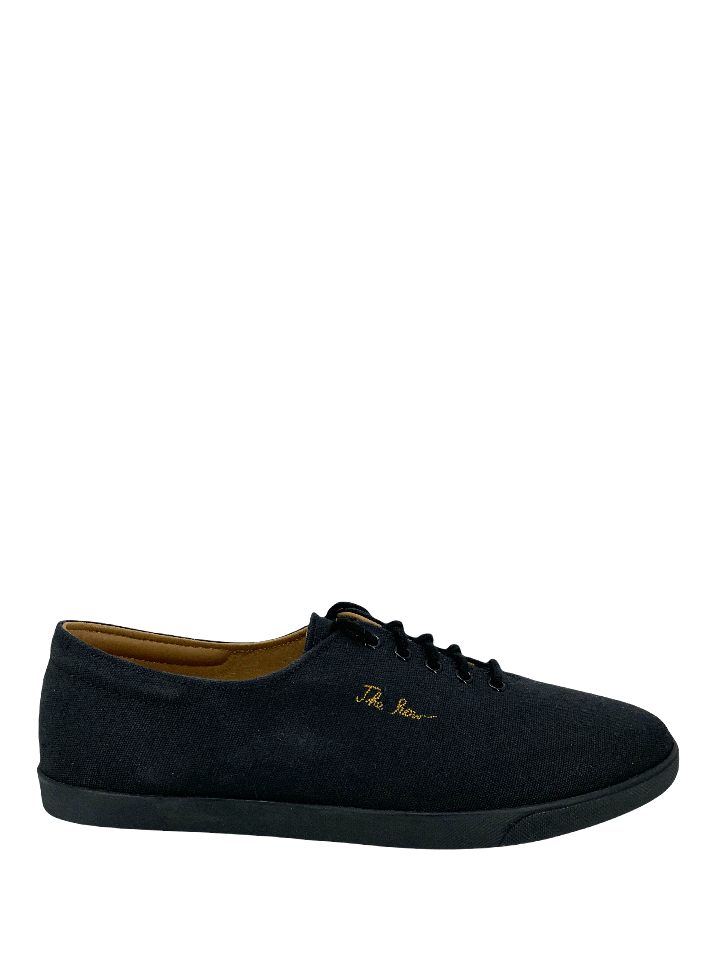 The Row Dean Canvas Low Top Sneakers - Size 7 - Shop Now