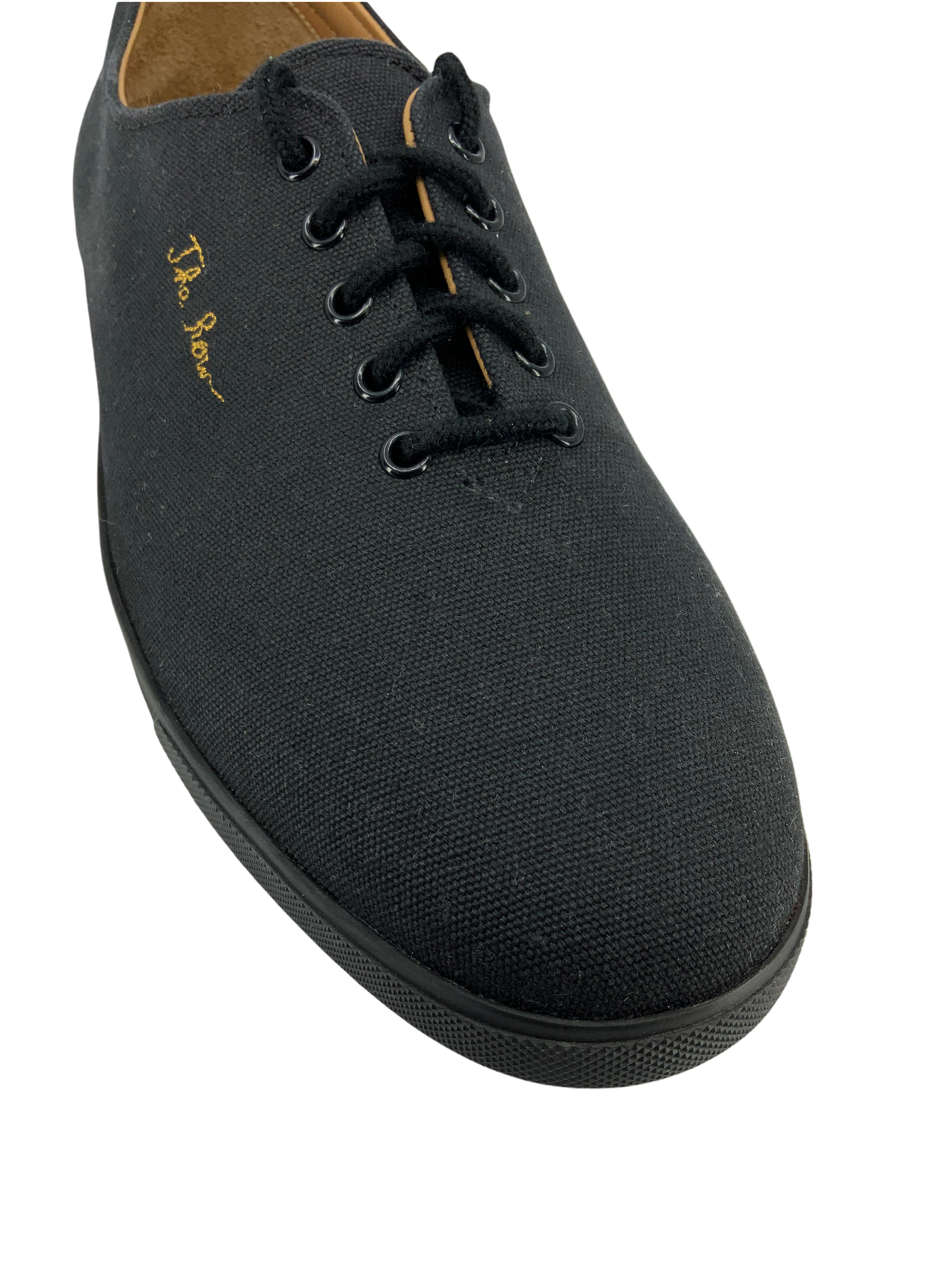 The Row Dean Canvas Low Top Sneakers - Size 7 - Shop Now