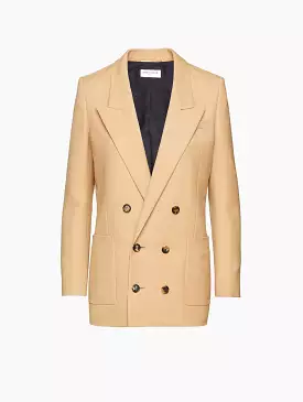 The search result for Double Breasted Jacket is a formal style jacket with overlapping front flaps that are fastened with button