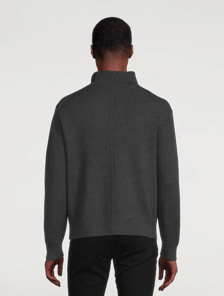 THEORY Wool Quarter-Zip Sweater