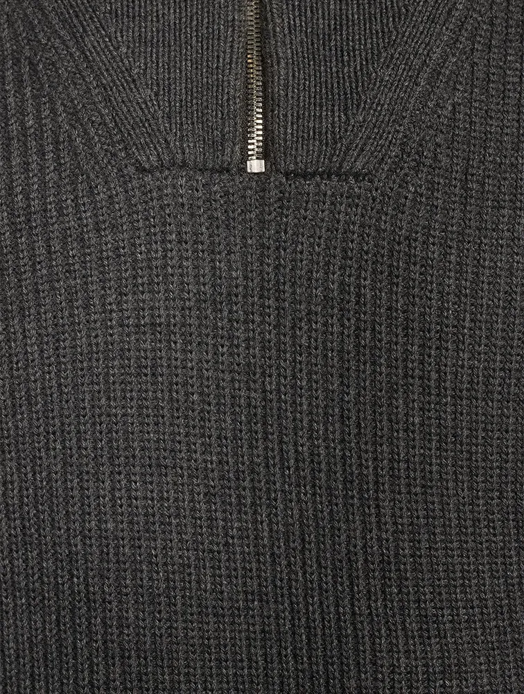 THEORY Wool Quarter-Zip Sweater