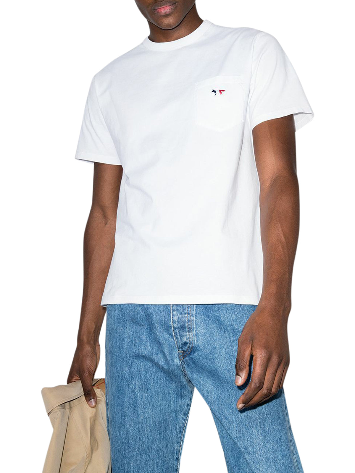 Tricolor Fox Patch Pocket Tee