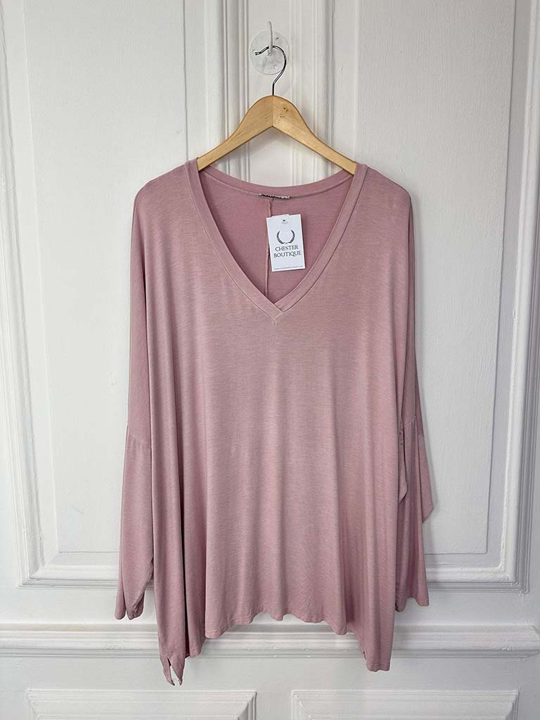 V-Neck Blush Jersey Top